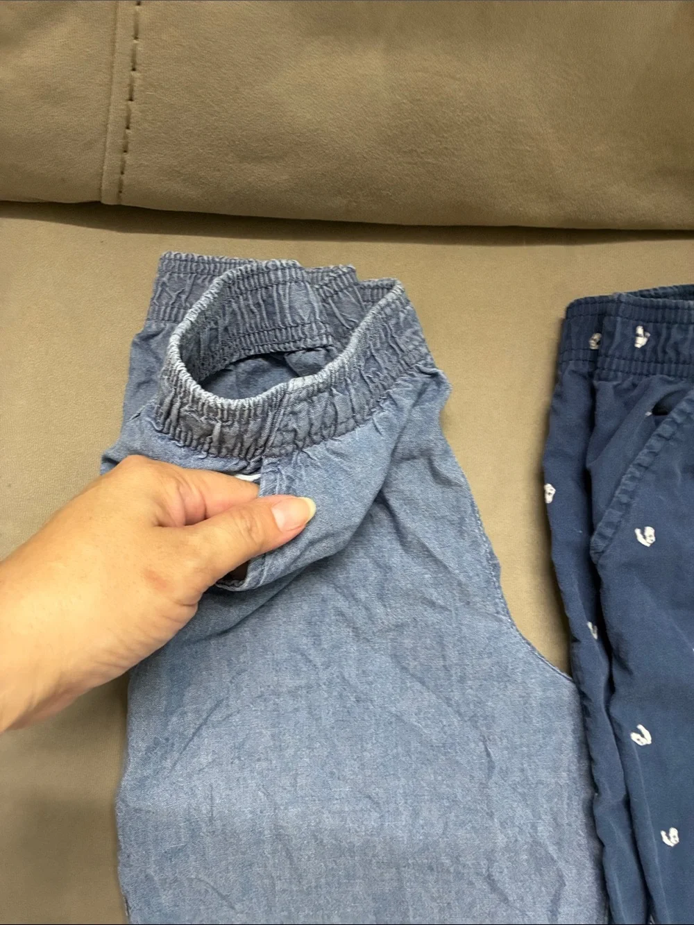 Kids Blue Elastic-Waist Pull-On Shorts - Set of 2